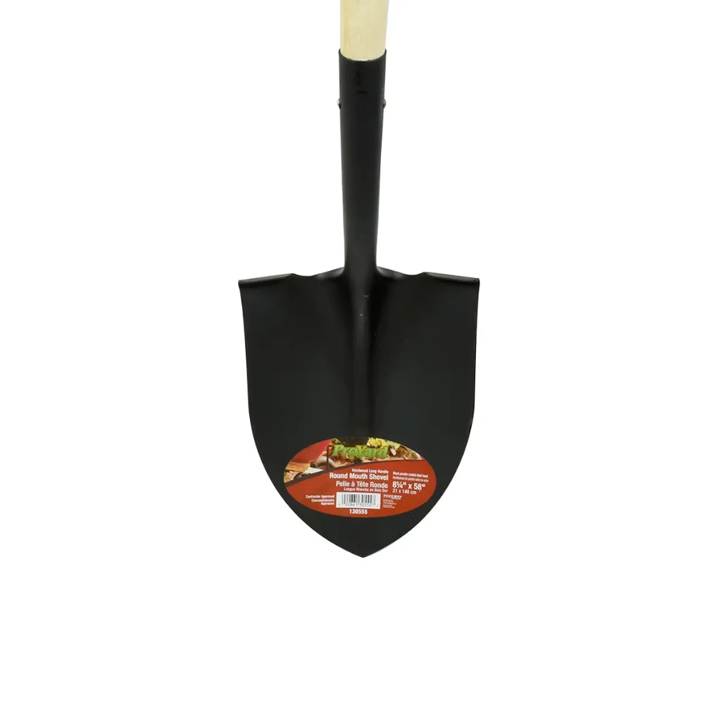 SHOVEL ROUND POINT58"X8 1/4 BLADE WOOD L-HANDLE